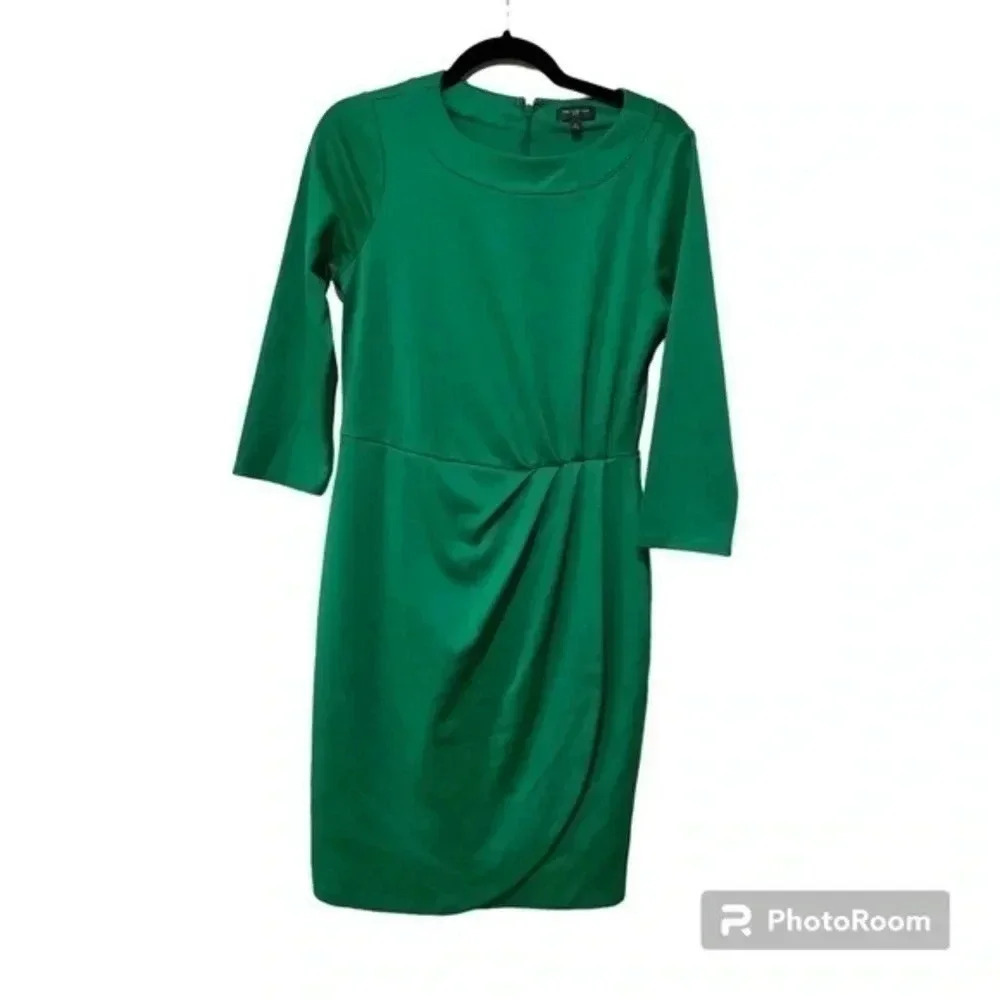 The limited green faux wrap dress 4